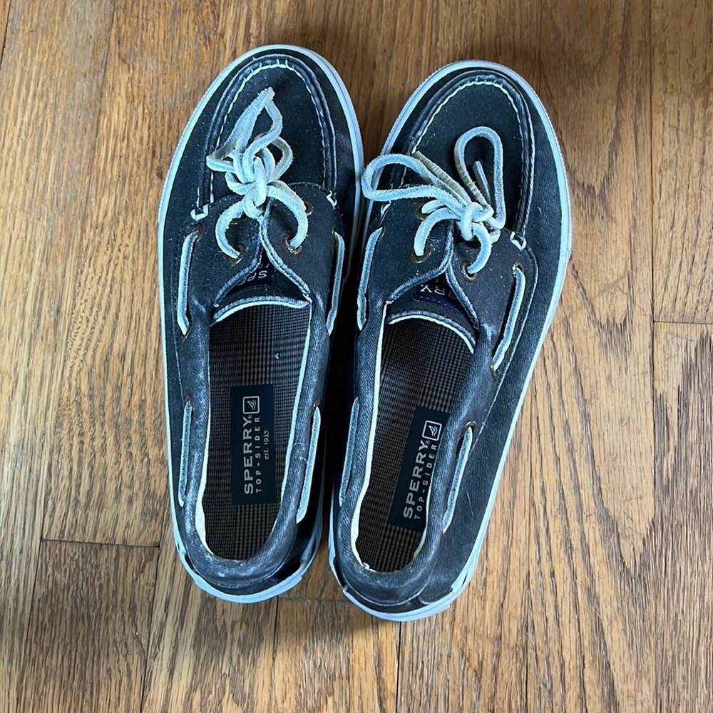 Sperry Mens Boat Shoes Size 7 in Charcoal Gray